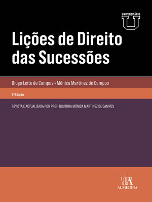cover image of Lições de Direito das Sucessões--5ª Edição